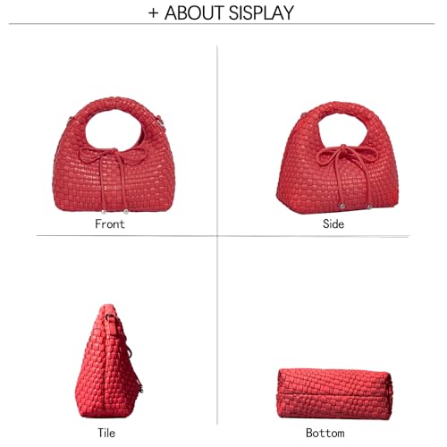 Image of JINMANXUE Fashion Mini Handbag For Women, Woven Tote Bucket Composite Bag Knitting Chain Bags, Crossbody Shoulder Purses