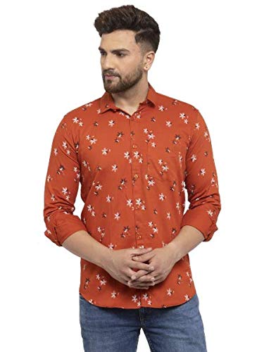 Image of Men's Cottonblend Printed Shirt White
