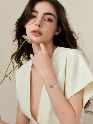 Tree of Life/Compass Bracelet 925 Sterling Silver Adjustable Abalone Ashes Jewelry Gifts for Women4