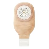 Hollister 82711 Premier 1-Piece 12” Drainable Ostomy Pouch & Convex Flextend Skin Barrier with Adhesive Border, 5 Pack, Transparent, Cut-to-Fit up to 2”