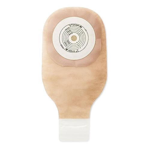 Hollister 8278 Premier 1-Piece 12” Drainable Ostomy Pouch & Convex Flextend Skin Barrier with Adhesive Border, 5 Pack, Transparent, Cut-to-Fit up to 1-1/2”