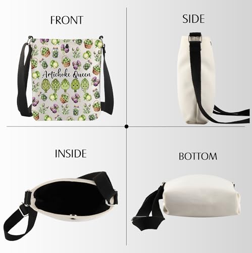 Artichoke Nature Lover Gift Artichoke Queen Crossbody Bag Vegetarian Gifts2