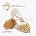 Furdeour Toddler Princess Shoes Mary Jane Dress Shoes Little Girls 3-4 Size 8 Sparkly Heels Toddlers Girls' Sandals Gold Heeled Kids Wedding Flower Birthday Wedding Party(F2908 SGold 8)