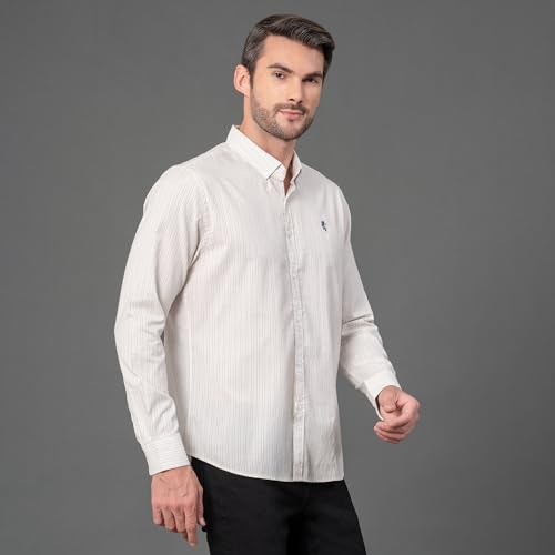 Image of Red Tape Striped Regular Fit Shirt For Men | Comfortable & Stylish