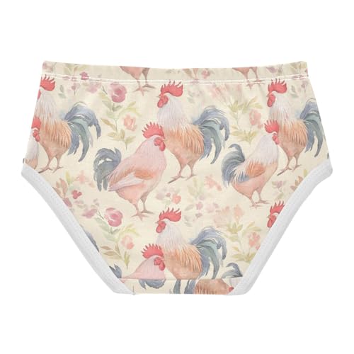 Wusikd Rooster Color Girls' Underwear Cotton Girls Briefs Soft Toddler Underwear 2T2