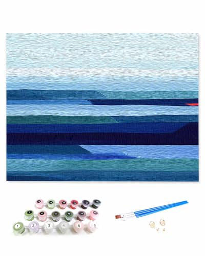 VamJump 数字油絵 手塗り 油絵風 抽象芸術 シンプル 現代アート カラーパッチワーク DIY絵 初心者 時間をつぶす 壁飾り アートクラフト 絵画手芸キッ 絵の具をつける 塗りつぶし掛け 40x40cm