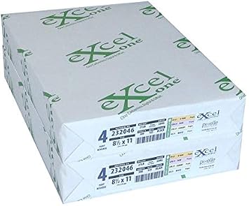 Excel One Carbonless 4-Part Reverse Paper Gold/Pink/Canary/White, 8.5" x 11" 232046 - 125 Sets Per Ream - Two 2 Reams 250 Sets