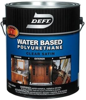 Deft Water Based Polyurethane Satin Clear Waterborne Wood Finish 1 gal.