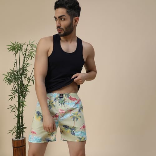 Image of Urban Scottish Ultra-Comfortable Men's Boxer Pants (Pack of 2), 100% Cotton With Stylish Print, Soft & Stretchy Elastic Waist Band, Dynamic Movement & Hardwearing Stitching, Breathable Gentle Snug Fit