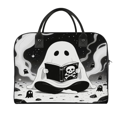 Maletín negro ligero para laptop con diseño de fantasma miniatura 1