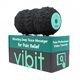 Vibit - Vibrating Massager for Plantar Fasciitis, Pain Relief and Sciatica, Foot and Body Portable Massage Roller, Deep Tissue Pain Relief from Feet to Neck, Electric, 3 Vibration Levels (Black)