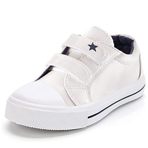 Image of K KomForme Toddler Boys & Girls Shoes Kids Canvas Sneakers with Cartoon Dual Hook and Loops