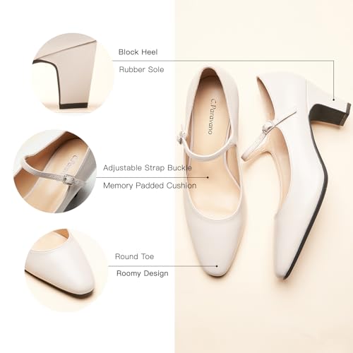 C.Paravano Women's Pumps | Womens Heels | Closed Round Toe | Low Heels | Comfortable Heels Women2