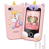 UCIDCI Kids Smart Phone Toys for Girls Ages 3-7 with Dual Camera - Phone Toys with Learning Games, Travel Toys with MP3 Music Player for Valentine's Day Birthday Gifts for 3 4 5 6 7 Year Old Boys