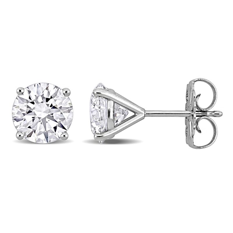 Image of Lab-Grown Diamond Stud Earrings With Unique laser engraved Diamond ID, Set In Platinum, White Gold or Yellow Gold - D Color, VVS2 Clarity, IGI Certified Lab-Grown Diamonds - Available in 1 to 5 CTTW