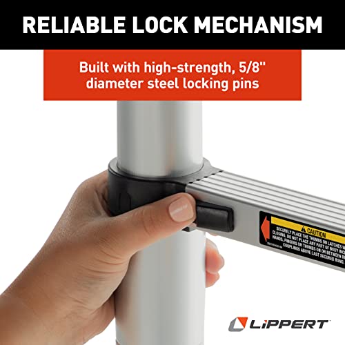 Lippert Components On-The-Go Ladder Telescoping Ladder for 5th Wheel RVs, Travel Trailers and Motorhomes