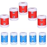 10 Pack 2 Sizes Plastic Row Counter for Knitting, Stitch Counters for Crocheting, Knitting Row Counter for Recording The Number of Weaving Rows (5 Large Blue and 5 Small Red)