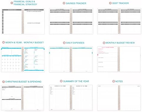 Budget Planner & Monthly Bill Organizer with Pockets. Expense Tracker Notebook, Budgeting Journal and Financial Planner Budget Book to Control Your Money, PP Cover, 20.3 x 24.1cm  Rose