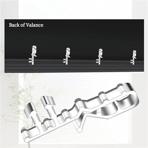 Componente transparente para cabecera de ganchos para persianas y clips para cortina de ventana 6