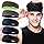 Braylin 5-Pack Breathable Sport Headbands for Men, Sweat-Wicking, Elastic Stretch