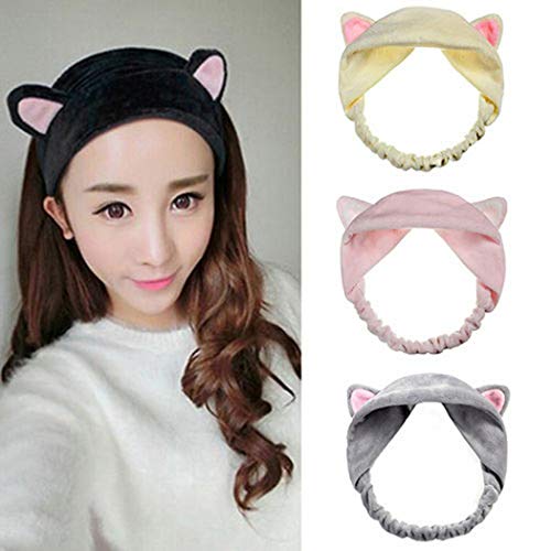 Evelove Lovely Cat Ears Headband Women Wash Face Shower Hair Band Headwear Accessories Headbands
