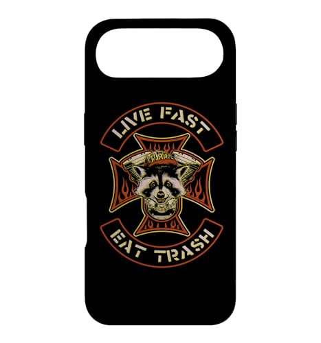 "Live Fast Eat Trash" Raccoon Trashpanda Lowbrow Retro Biker �X�}�z�P�[�X iPhone Air �p