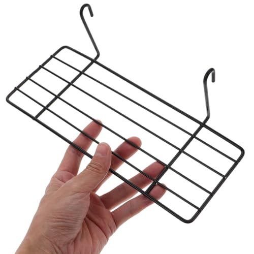 Image of Balacoo 2 Pcs Iron Bird Perch Stand for Parrots: Black Metal Grid Birdcage Rack, Bird Perch for Parakeets, Cockatiels, Lovebirds - 9.84 X 5.90 X 5.51 Inch