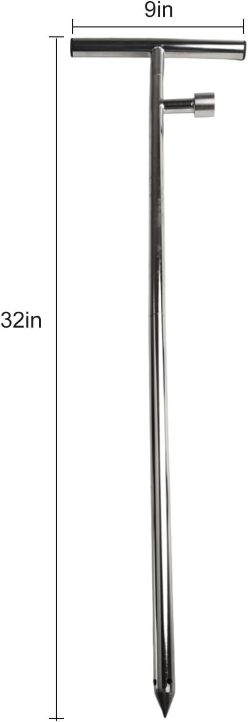 Root Feeder Deep Root Watering Tool With Fertilizer Dispenser, 32-Inch Long Tree And Shrub Spike 4-Outlet Design