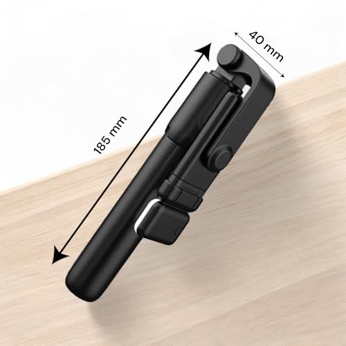 Genérico Bastão de Selfie com Tripé Bluetooth, Controle Remoto, Compatível com Android e iOS - Ideal