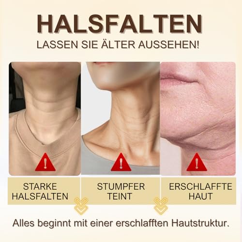 AH-8 Firming Neck Cream - Collagen Halscreme - Straffende Anhebende Hals-Cremes Zum Festziehen der Feuchtigkeitsspendenden Haut mit Massagerolle - Anti Falten Creme, Hals und Dekollete Creme,120g