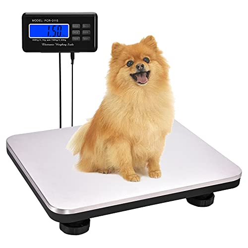 Shipping Scale 660lbs LCD Digital Postal Scale, Stainless Heavy Duty Postage Scale for Packages, 300kg Capacity Platform Scale for Shipping Weighing（14"X 12"） by SHINLEYPACK - Image 9