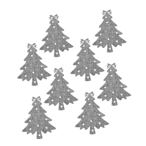 COLLBATH 8 Piezas bolsa de cubiertos soportes para utensilios de navidad decoración navideña de cuchillo y tenedor adornos de mesa de navidad porta cubiertos navideños paño Gris