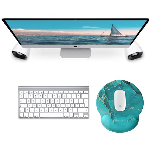 Image of eulps Mouse Pad with Wrist Rest, Comfortable Computer Mousepad with Gel Wrist Support Smooth Surface and Non-Slip PU Base for Pain Relief, Laptop, Office & Home (Calm Lake)