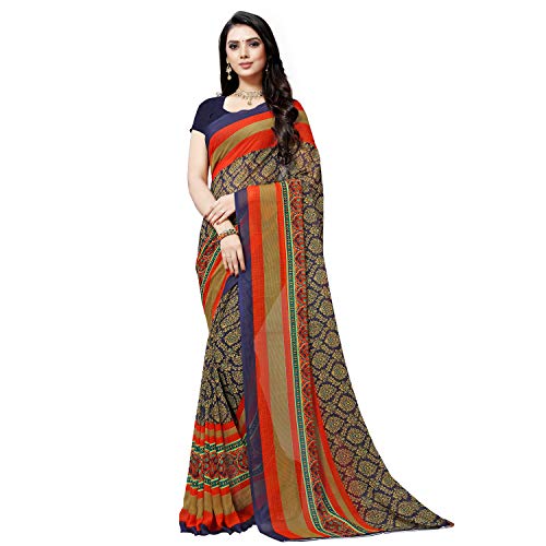 Kashvi sarees Women's Georgette Saree With Blouse Piece
