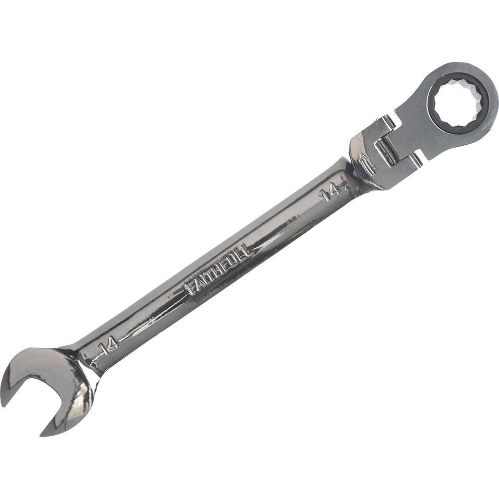 Faithfull Sjw6114 Ratchet Combination Spanner Flex Head Cv 14mm Faisparat14 from B&Q