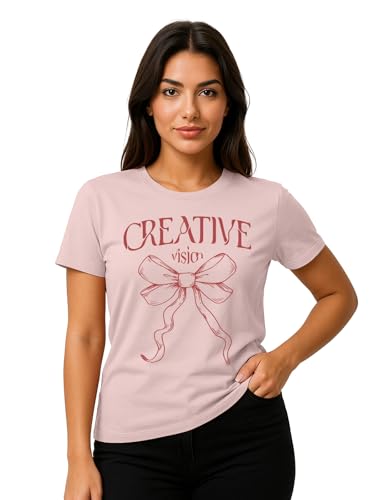 Image of Cotton Blend Regular Fit Half Sleeve Printed Round Neck Multicolor Drop Shoulder T-Shirt for Womens & Girls (Pack of 4)