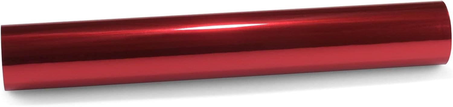 60"x84" (5FTx7FT) Supercast Chrome Red Car Vinyl Wrap Sticker Decal Sheet with Air Release Channel Bubble Free Self Adhesive Free Tool Kit