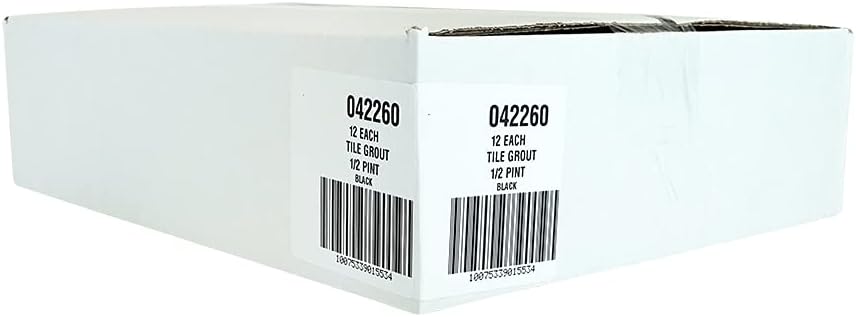 Red Devil 042260 Pre-Mixed Tile Grout - Professional Quality, Excellent Adhesion, Ideal for Wall & Floor Use - 1/2 Pint, Black, Pack of 12, Made in USA