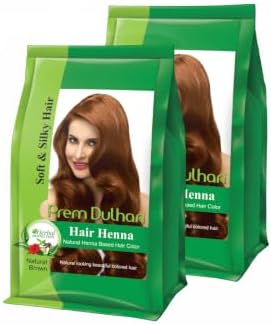 Prem Dulhan Hair Henna Natural Henna Based Hair Color |Natural Brown| -125 GRM (Pack of 2)