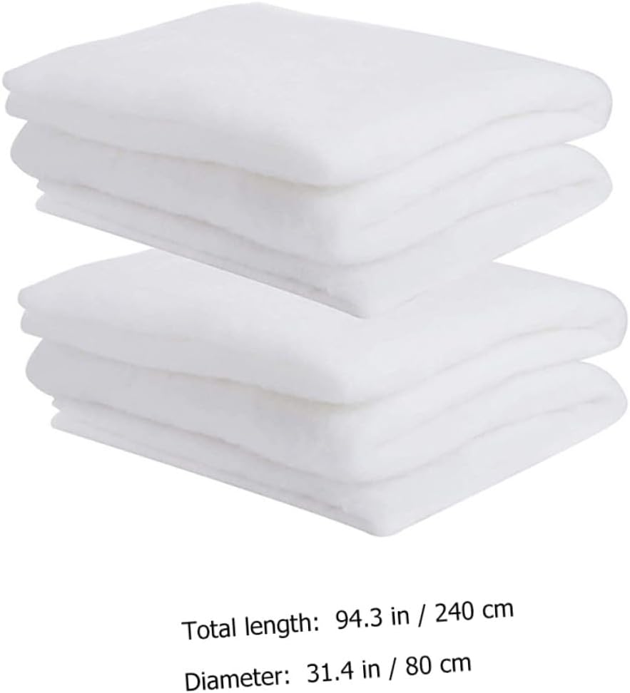 DOITOOL 2pcs White Artificial Snow Blankets Thick Fluffy Decorative Snow Decor for Christmas Holiday Winter Decor Xmas Floor and Photo Backdrop