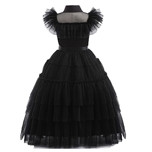 Girls Wednesday Addams Costume Dress Dress Up Fancy Halloween Cosplay Outfit Christmas Party #TOP1