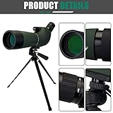 Svbony SV28 20-60x60mm Spotting Scope with Tripod, Carrying Bag, Phone Adapter, HD Bak-4 Prism FMC Optics, Waterproof Angled Spotter Scope, for Target Shooting, Birdwatching, Wildlife - Image 4