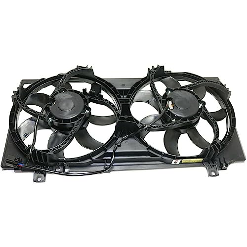 GMLFO 1pc Dual Radiator Cooling Fan Assembly Set for Chevy for Camaro 3.6L/6.2L 2010-2011 2Nd Design 13429559 620570 LZY0168