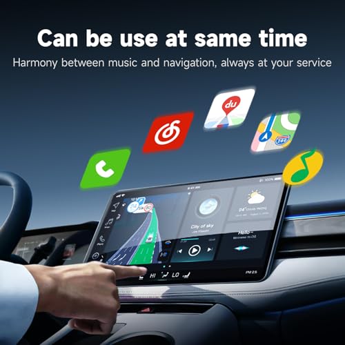 Image of Wireless Apple CarPlay Adapter, Fast & Stable Wireless Connection, Plug & Play USB Dongle, Auto Reconnect, Lag-Free Performance, Compatible with Factory CarPlay Cars