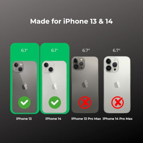Image of Crystal Translucent Magnet Case for iPhone 14, Premium Polycarbonate, Ultra Strong Magnets, 360 Drop Protection, Raised Camera Protection, MagSafe Compatible