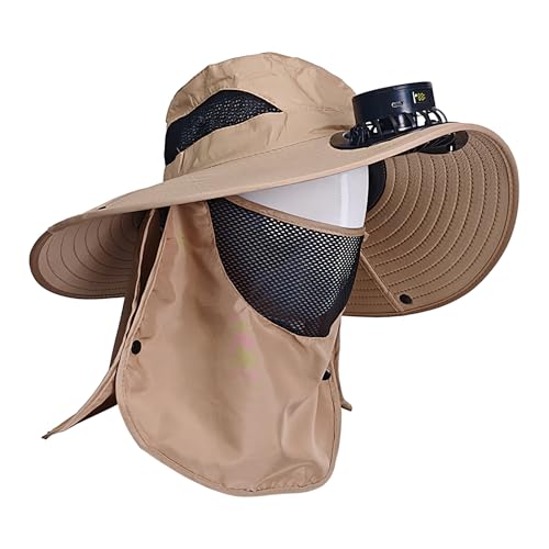 Chapeau de soleil avec ventilateur solaire et rechargeable USB pour extérieur