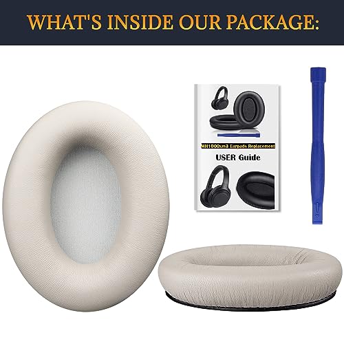 SOULWIT Lambskin Professional Earpads Cushions Replacement for Sony WH-1000XM3 (WH1000XM3) Over-Ear Headphones, Ear Pads with High-Density Noise Isolation Foam, Added Thickness - Brilliant Gold by SOULWIT - Image 6