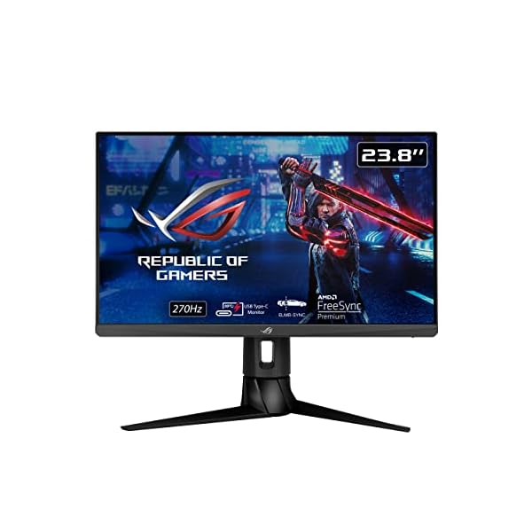 ASUS ROG Strix XG248Q Monitor Gaming, 23.8 Pulgadas, Full HD (1920 x 1080), 270 H (Encima de 144 Hz), 1ms GTG, Extreme Low Motion Blur Sync, 105% sRGB, FreeSync Premium, HDR