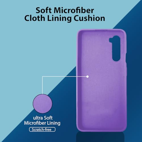 Image of LIRAMARK Liquid Silicone Soft Back Cover Case for OnePlus Nord (Lavender)
