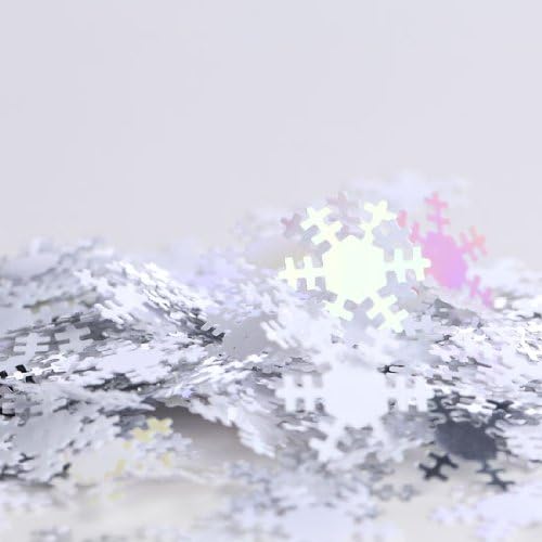 6 Packages of Iridescent Reflective Snowflake Confetti or Table Scatter Perfect for Weddings, Parties, and More